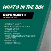 Vortex Optics Defender-ST 3 MOA Micro Red Dot - Black