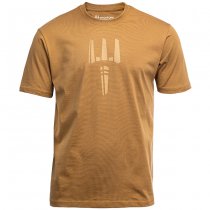 Pitchfork Trident Print T-Shirt - Coyote - 2XL