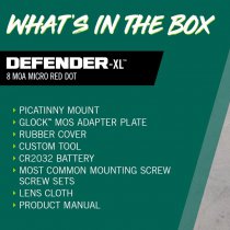 Vortex Optics Defender-XL 8 MOA Red Dot - Black