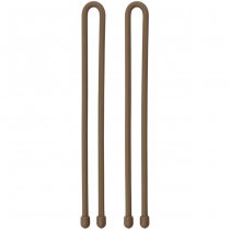 Nite Ize Gear Tie Reusable Rubber Twist Tie 2 Pack 12 Inch - Coyote