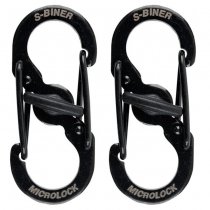 Nite Ize S-Biner Stainless Steel MicroLock 2 Pack - Black