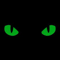 M-Tac Green Cat Eyes Laser Cut Patch - Black