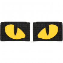 M-Tac Yellow Tiger Eyes Laser Cut Patch - Black