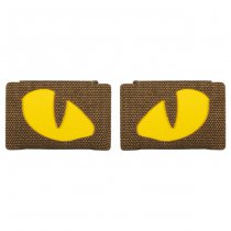 M-Tac Yellow Tiger Eyes Laser Cut Patch - Coyote