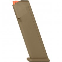 Glock Magazine 17rds Orange Follower G17 / 17L / 19 / 26 / 34 / 45 - Coyote