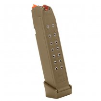 Glock Magazine 19rds G19X / 19 / 26 Orange Follower - Coyote