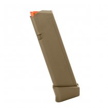 Glock Magazine 19rds G19X / 19 / 26 Orange Follower - Coyote