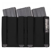Warrior Laser Cut Triple Snap Mag Pouch 5.56mm - Black