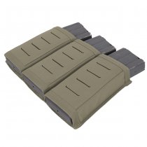 Warrior Laser Cut Triple Snap Mag Pouch 5.56mm - Ranger Green