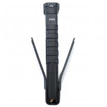 Warrior Laser Cut Detachable Front Panel Triple Snap Mag Pouch - Black