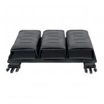 Warrior Laser Cut Detachable Front Panel Triple Snap Mag Pouch - Black