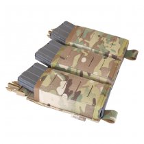 Warrior Laser Cut Detachable Front Panel Triple Snap Mag Pouch - Multicam