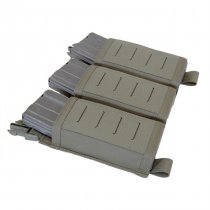 Warrior Laser Cut Detachable Front Panel Triple Snap Mag Pouch - Ranger Green