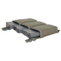 Warrior Laser Cut Detachable Front Panel Triple Snap Mag Pouch - Ranger Green