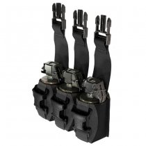 Warrior Laser Cut Triple 40mm Flash Bang Pouch - Black