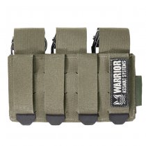 Warrior Laser Cut Triple 40mm Flash Bang Pouch - Ranger Green