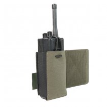 Warrior Laser Cut Wing Velcro Adustable Radio Pouch Left Side - Ranger Green