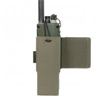 Warrior Laser Cut Wing Velcro MBITR/Harris Radio Pouch Left Side - Ranger Green