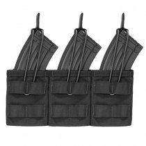 Warrior Triple AK / SIG 550 Open Magazine Pouch - Black