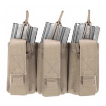 Warrior Triple M4 & Pistol Open Magazine Pouch - Coyote