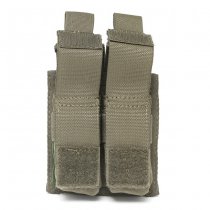 Warrior Double 9mm Pistol Magazine Pouch - Ranger Green