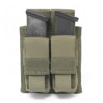 Warrior Double 9mm Pistol Magazine Pouch - Ranger Green