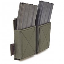 Warrior Double Elastic Magazine Pouch - Ranger Green