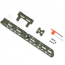 KRUK Long AK Handguard M-LOK & Short Gas Tube Cover - Olive