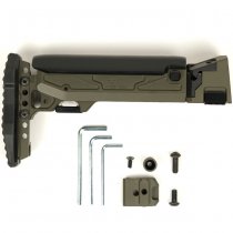 KRUK Universal Telescopic AK Stock & Left-Side Folding Adapter CRC 9037 - Olive