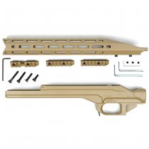 KRUK Aluminum Chassis & Handguard Howa 1500 Short Action - Coyote