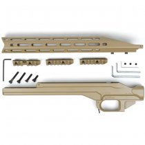 KRUK Aluminum Chassis & Handguard Howa 1500 Long Action - Coyote