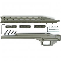 KRUK Aluminum Chassis & Handguard Howa 1500 Long Action - Olive