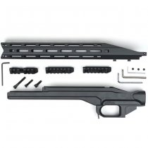 KRUK Aluminum Chassis & Handguard Remington Model 700 Short Action - Black