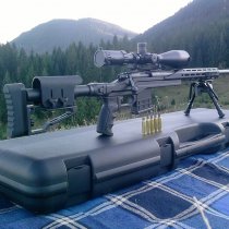 KRUK Aluminum Chassis & Handguard Remington Model 700 Short Action - Black