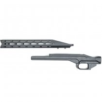 KRUK Aluminum Chassis & Handguard Remington Model 700 Short Action - Black