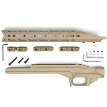 KRUK Aluminum Chassis & Handguard Remington Model 700 Short Action - Coyote