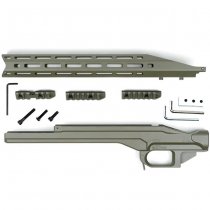 KRUK Aluminum Chassis & Handguard Remington Model 700 Long Action - Olive
