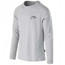 Helikon-Tex T-Shirt Long Sleeve Helikon-Tex Logo - Mid Grey Melange - S