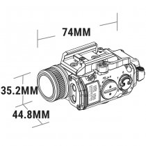 RovyVon GL4 Pro Rail Mounted Light & Laser V2 - Tan