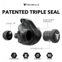Decibullz Custom Molded Earplugs - Black