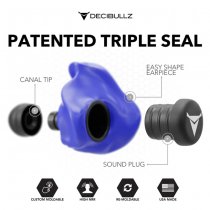 Decibullz Custom Molded Earplugs - Blue