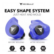 Decibullz Custom Molded Earplugs - Blue