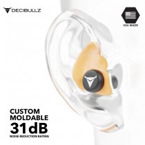Decibullz Custom Molded Earplugs - Orange