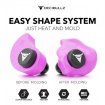 Decibullz Custom Molded Earplugs - Pink
