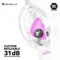 Decibullz Custom Molded Earplugs - Pink