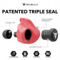 Decibullz Custom Molded Earplugs - Red