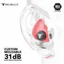 Decibullz Custom Molded Earplugs - Red