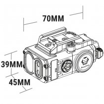 RovyVon GL5 Pro 4-in-1 Rail Mounted Light & Laser - Black