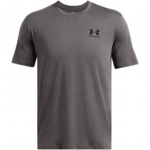 Under Armour Sportstyle Left Chest Short Sleeve Shirt - Charcoal Medium Heather - 2XL