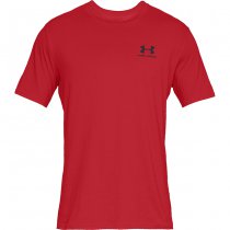 Under Armour Sportstyle Left Chest Short Sleeve Shirt - Red - XL